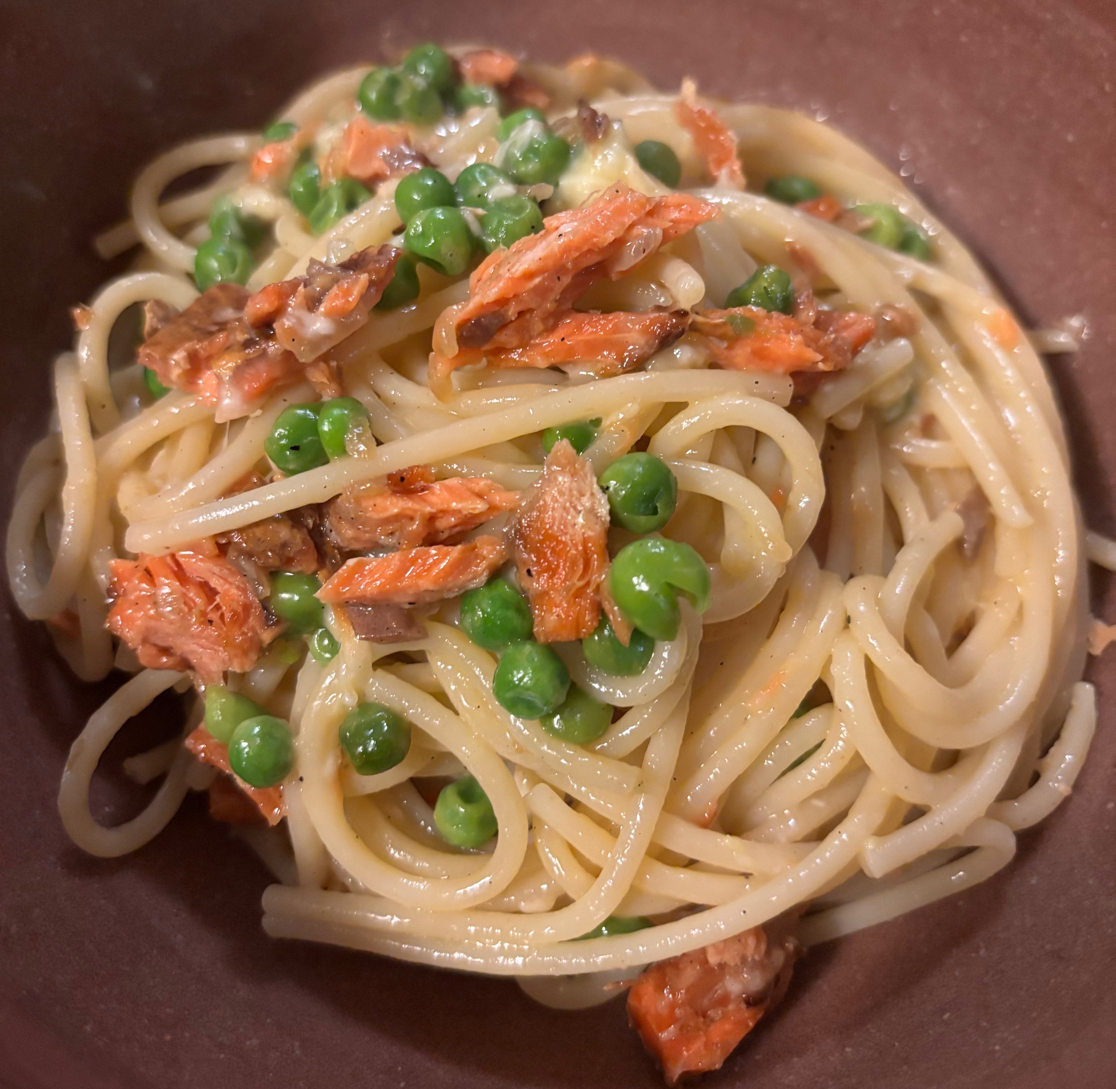 Eva's Wild Smoked Salmon Carbonara
