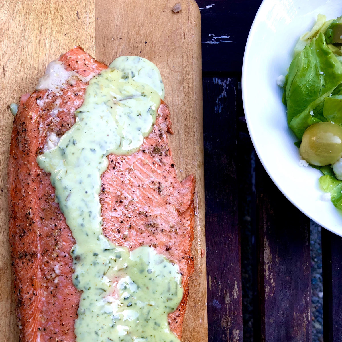 image of salmon filet with sauce