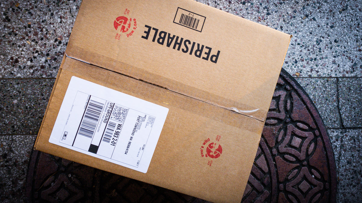 top down image of Eva's Wild delivery box