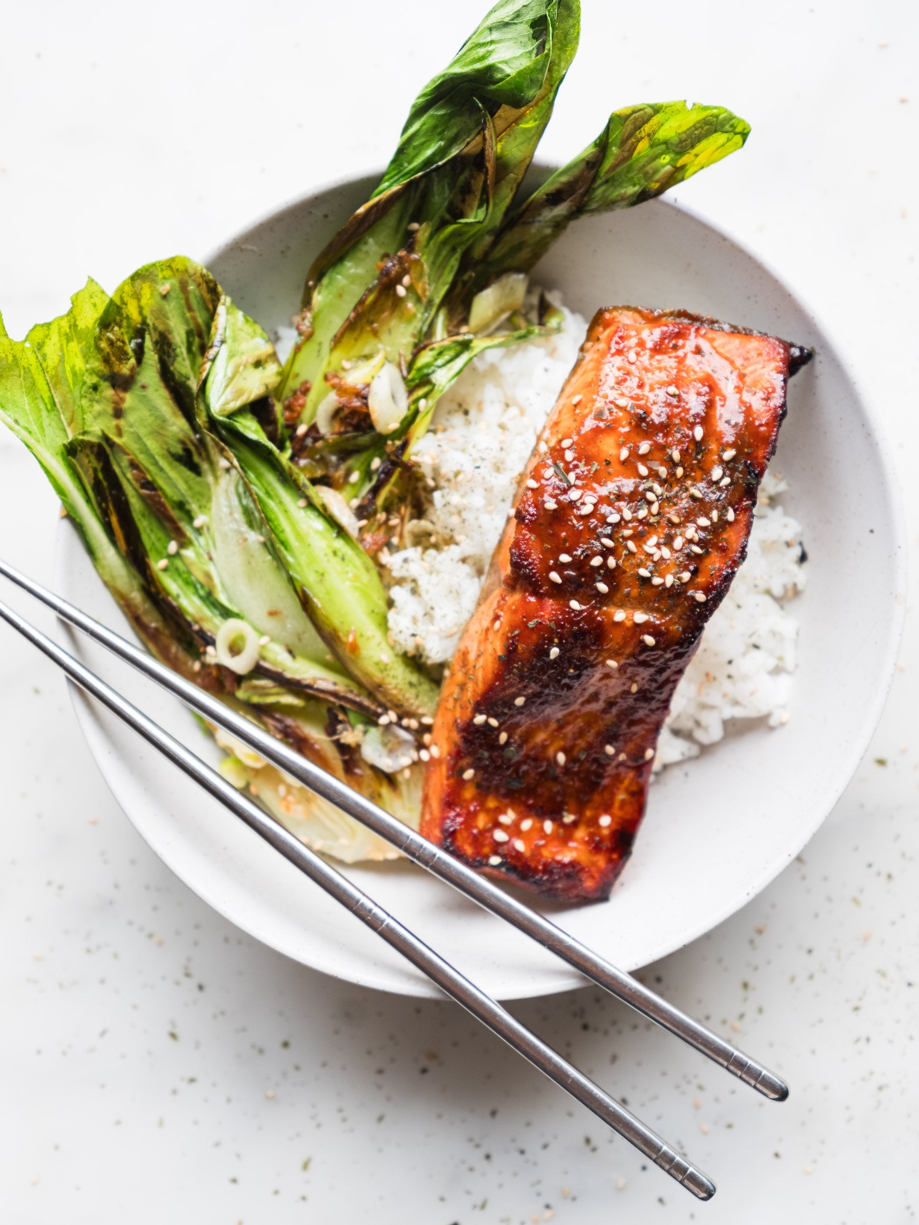 Eva's Wild White Miso and Honey Glazed Salmon