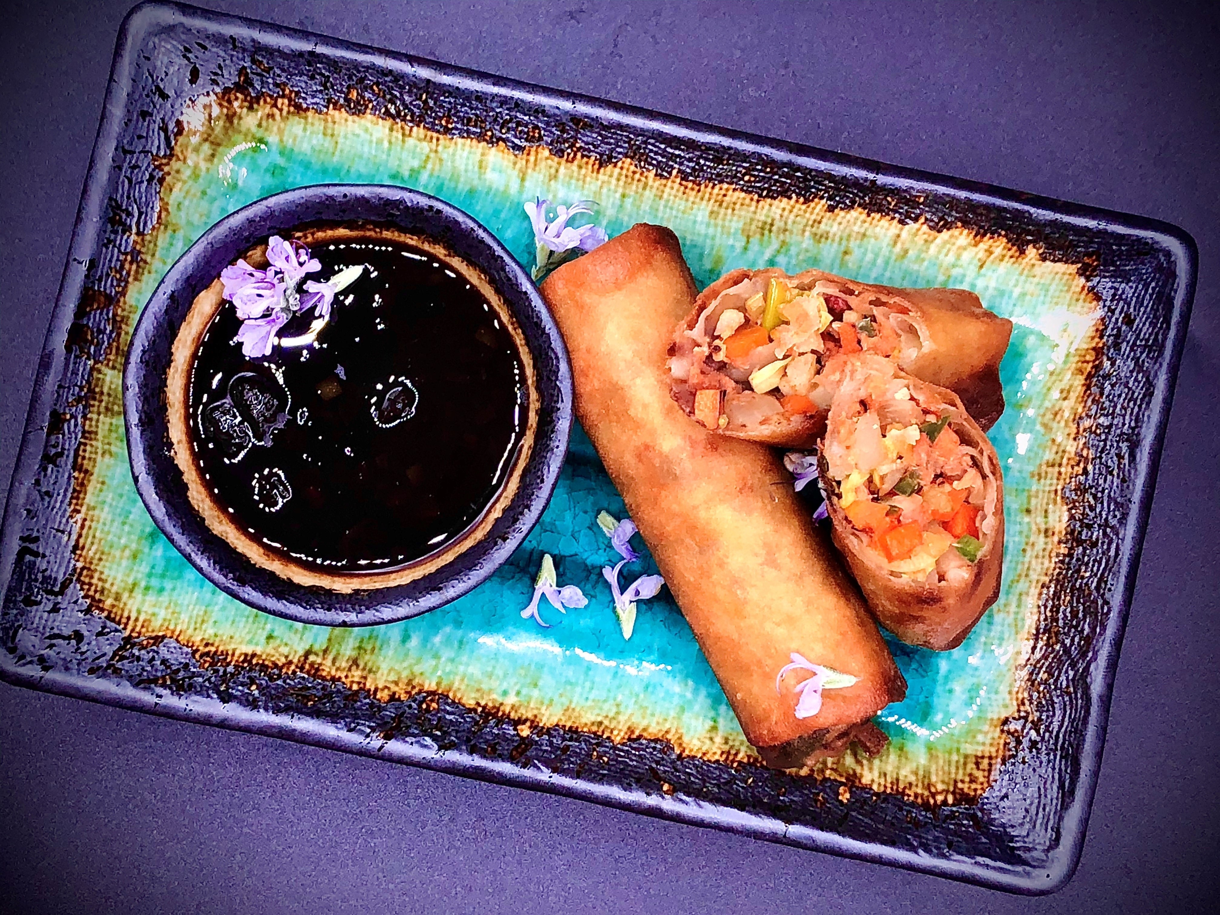 Crispy Smoked Salmon Spring Roll